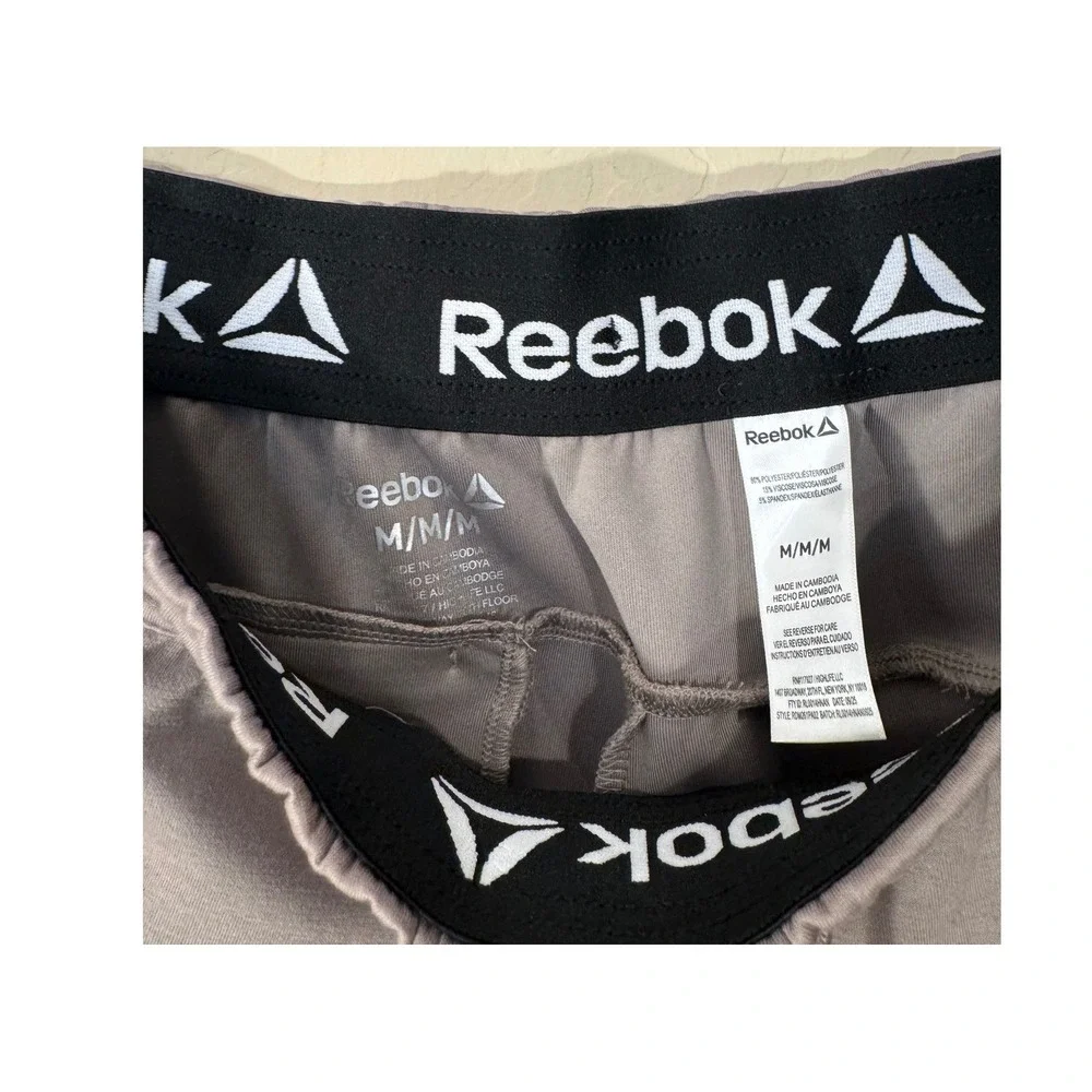 Reebok Flow Jogger Pants Men M Athletic Tapered Relaxed Logo Driftwood‎ NEW